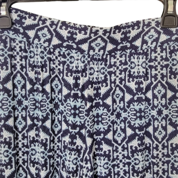 ARTISAN NY Womens Sz S Boho Joggers Lounge Comfy Pants Blue White Pattern - Picture 5 of 11